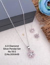 AD Diamond Rose Gold Pendal Butti Set 4 Wholesale Price In Surat
